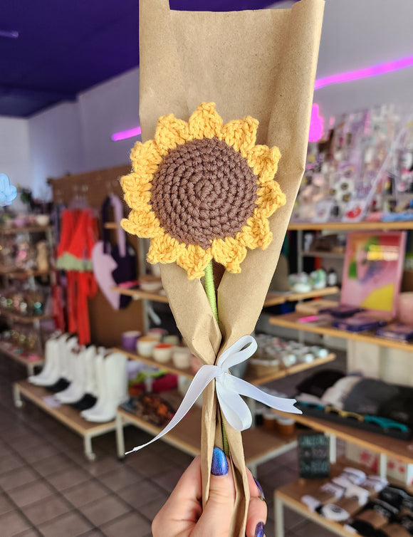 GIRASOL DE CROCHET