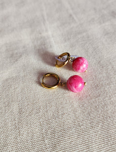 ARETES "PIEDRA ROSA"