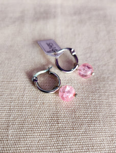 ARETES "PIEDRA ROSA"