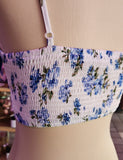 CORSET DISEÑO "FLORES AZULES" TALLA UNICA