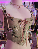 CORSET DISEÑO "FLORES Y MARIPOSAS" PIEZA UNICA