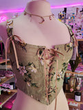 CORSET DISEÑO "FLORES Y MARIPOSAS" PIEZA UNICA