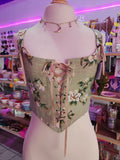 CORSET DISEÑO "FLORES Y MARIPOSAS" PIEZA UNICA