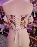 CORSET DISEÑO "TULIPANES" PIEZA UNICA