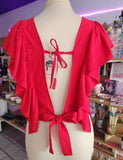 BLUSA CON OLANES "ROJA"