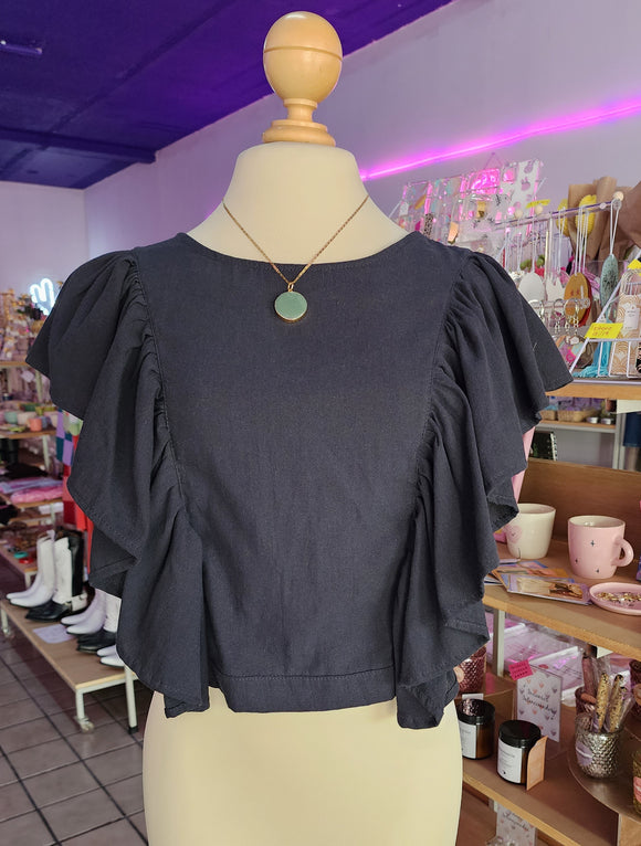 BLUSA CON OLANES 