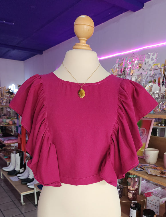 BLUSA CON OLANES 