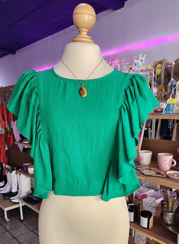 BLUSA CON OLANES 