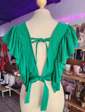 BLUSA CON OLANES "VERDE"