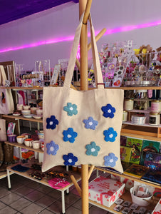 TOTE BAG PUNCHNEEDLE MAGIC "FLORES"