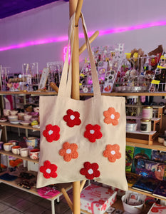 TOTE BAG PUNCHNEEDLE MAGIC "FLORES"