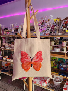 TOTE BAG PUNCHNEEDLE MAGIC "MARIPOSA"