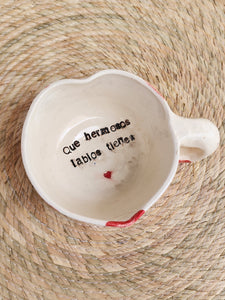 TAZA "QUE HERMOSOS LABIOS"