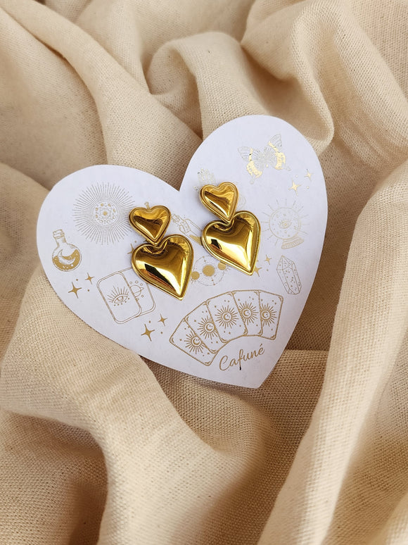 ARETES CORAZON DOBLE