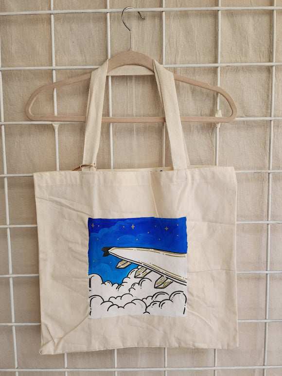 TOTE BAG PINTADA A MANO DISEÑO 