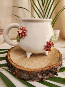 TAZA CERAMICA ¨CALDERO FLORES¨