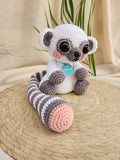 LEMUR HECHO A MANO DE CROCHET