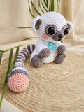 LEMUR HECHO A MANO DE CROCHET