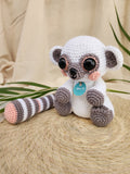 LEMUR HECHO A MANO DE CROCHET