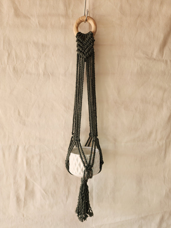 COLGADOR PARA MACETAS FLECHA VERDE MILITAR