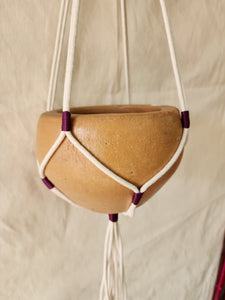 COLGADOR DE MACETAS CUERDA PURPURA