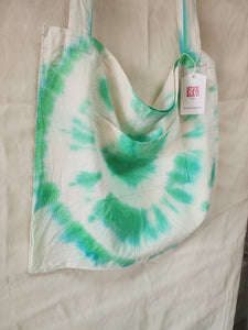 TOTE BAG TIE DYE "PINTADA A MANO" VERDE MENTA