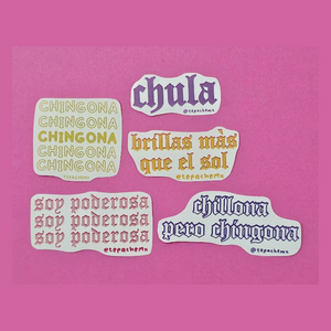 PAQUETE DE STICKERS "CHULA"